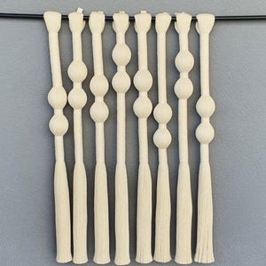 White fiber art wrapping offwhite rope wall hanging boho home decor