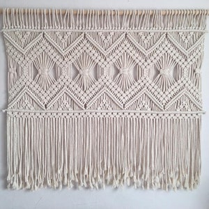 macrame wall hanging, bedroom tapestry headboard