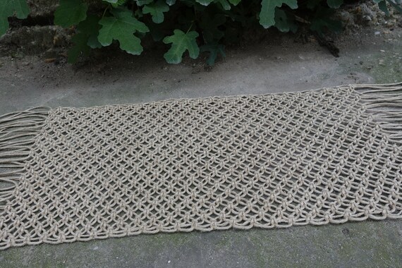Natural Macrame Jute Rug Brown Jute Rug Natural Jute Rope Etsy