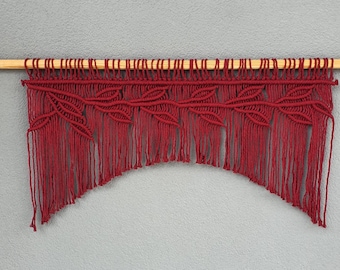 Cenefa de arco de macramé - cortinas de cocina a medida en tamaño y color