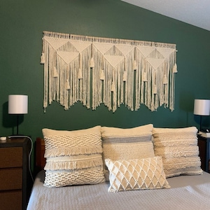 Extra Large Macrame wall hanging - bedroom tapestry custom colors and size