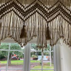 Makramee Fenster Volant - Boho Vorhänge für Wohnzimmer, Küchendekor Bild 9