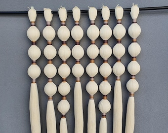 Ombre Macrame Wall Hanging: Handmade Boho Fiber Art with Large Tassels