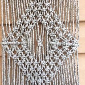 Gray wall decor, macrame wall hanging, woven tapestry, gray home decor, gray wall tapestry image 5