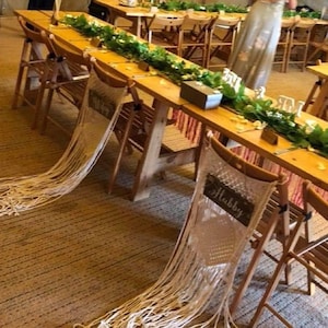 Macrame Wedding Chair Hanger: Handmade Boho Decor