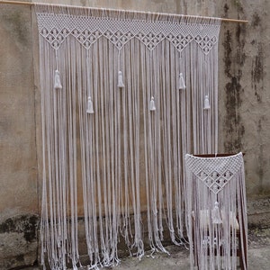 macrame curtain, wedding backdrop, wall hanging, boho bedroom decoration