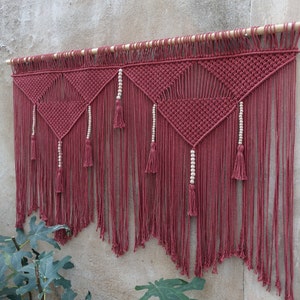 macrame headboard king, large wall hanging, Bohemian  tapestry