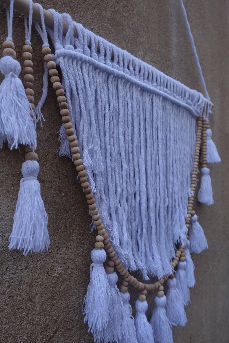 Bead Garland Wall Hanging Macrame Wall Hanging Etsy