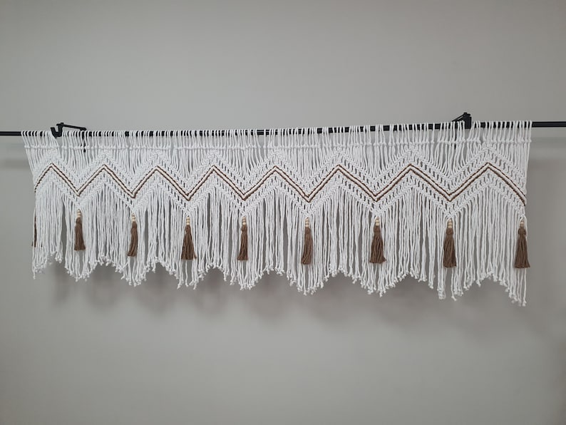 Window Valance Macrame Decor, Boho Curtain - Etsy