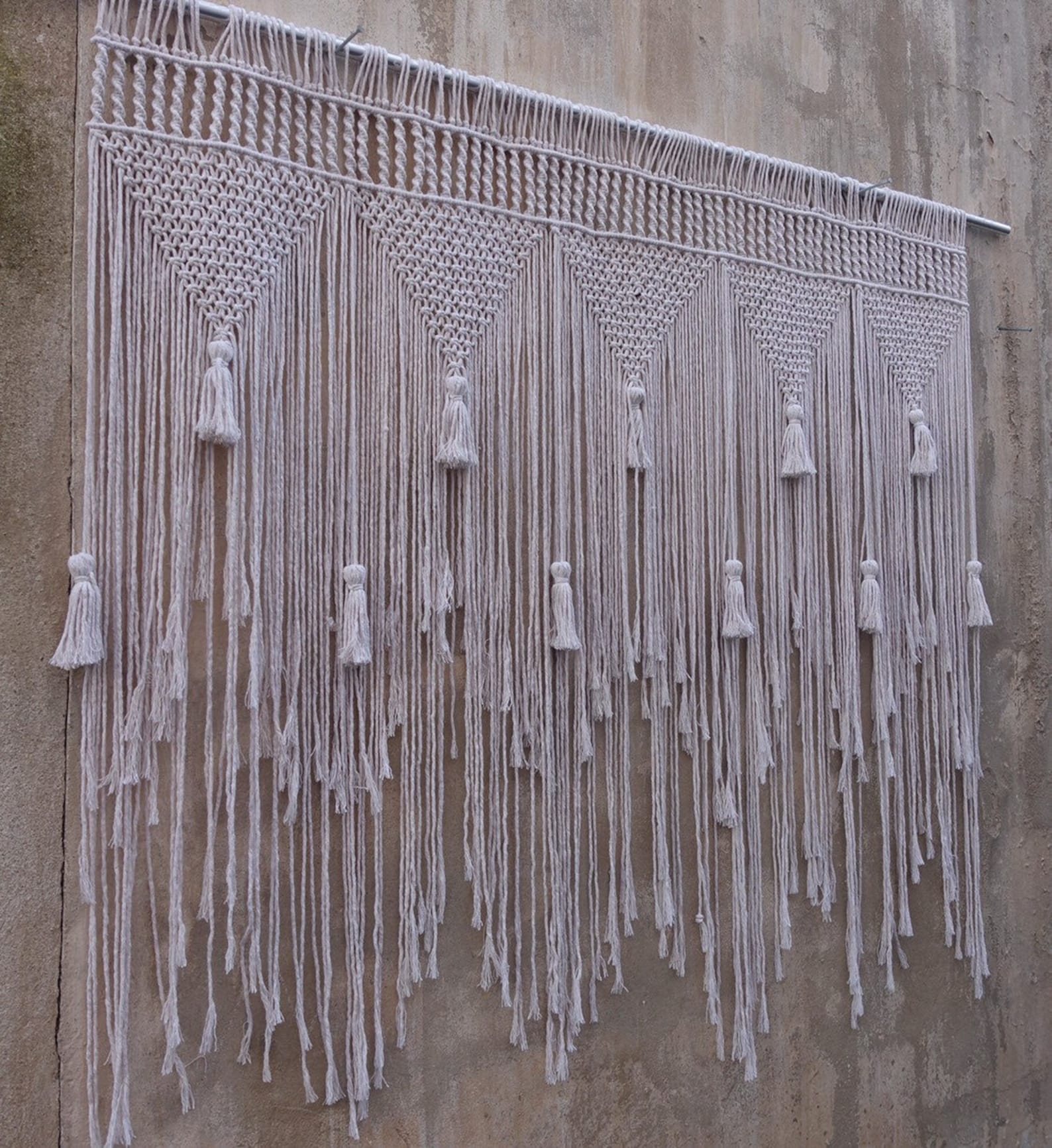 Large Macrame Wall Hanging Headboard Bohemian Home Decor Etsy