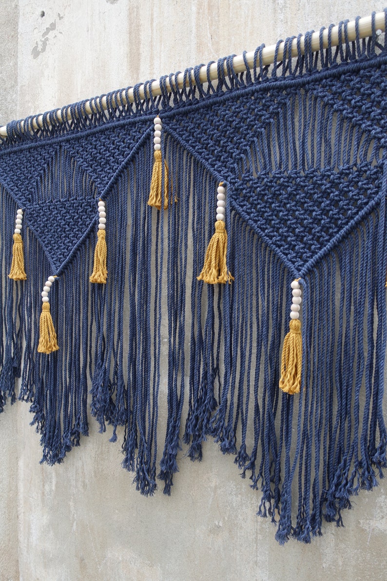 Macrame Headboard Boho Wall Hanging Bohemian Home Decor Etsy