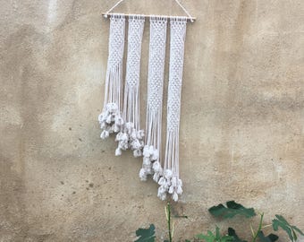 Narrow Macrame wall hanging, Boho Home Decor, Wall Tapestry,