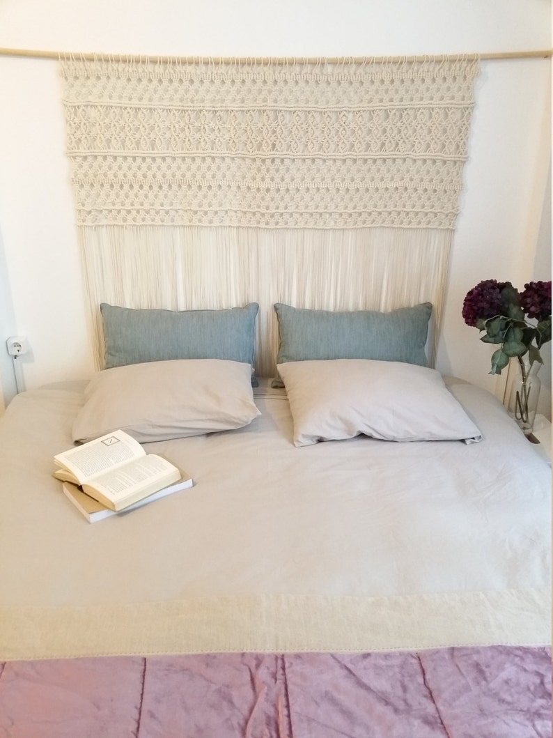 Macrame Wall Hanging King Headboard Bedroom Tapestry Etsy