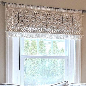 Makramee Volant Perlen, neutraler Fenster Vorhang benutzerdefinierte Farbe Seil, Perlen und Größe