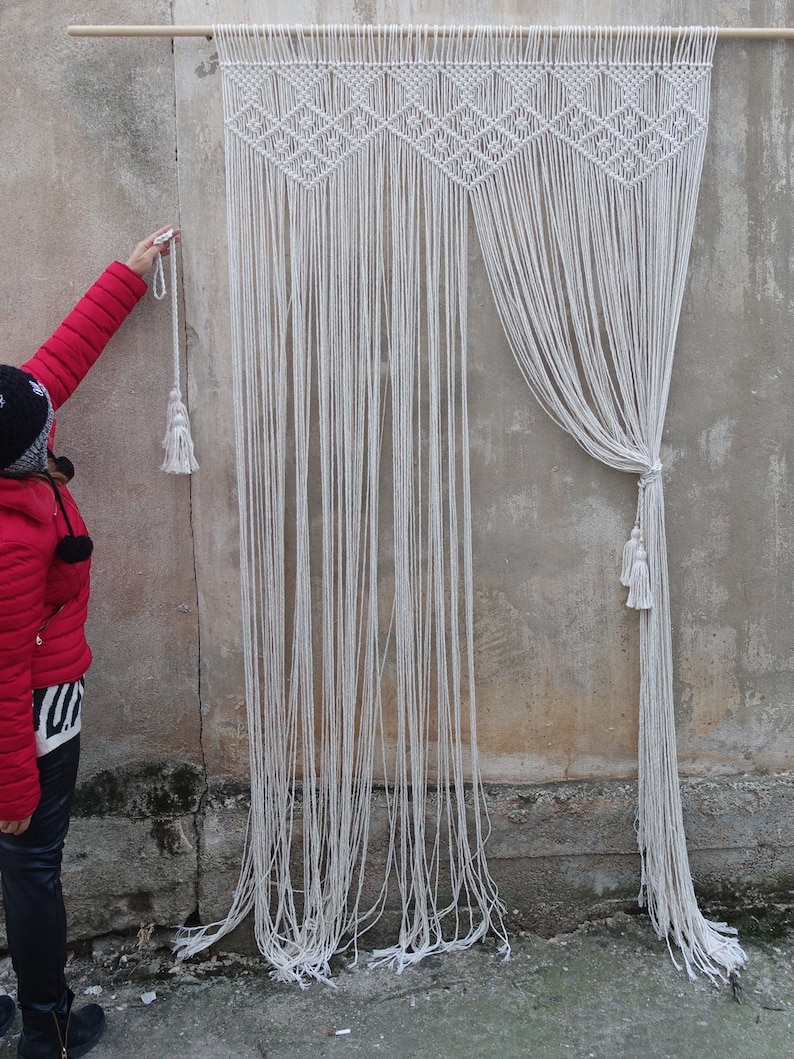 macrame tie backs pattern