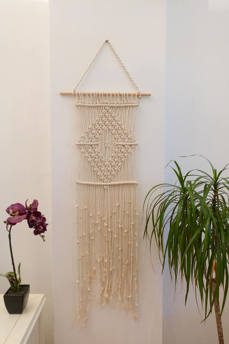 New home gift, Boho macrame decor, wall hanging tapestry image 4