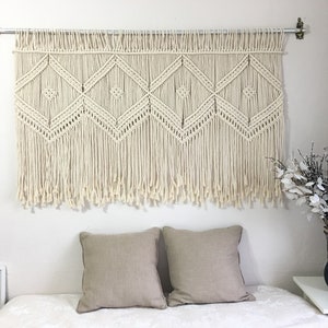 macrame wall hanging, bedroom headboard, Home Decor tapestry