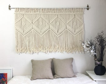 accrochage mural en macramé, tête de lit de chambre, tapisserie Home Decor