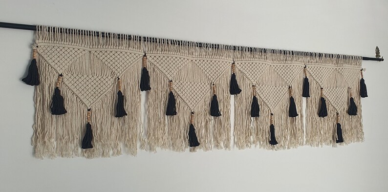 Macrame Valance for Window, Kitchen Valance - Etsy