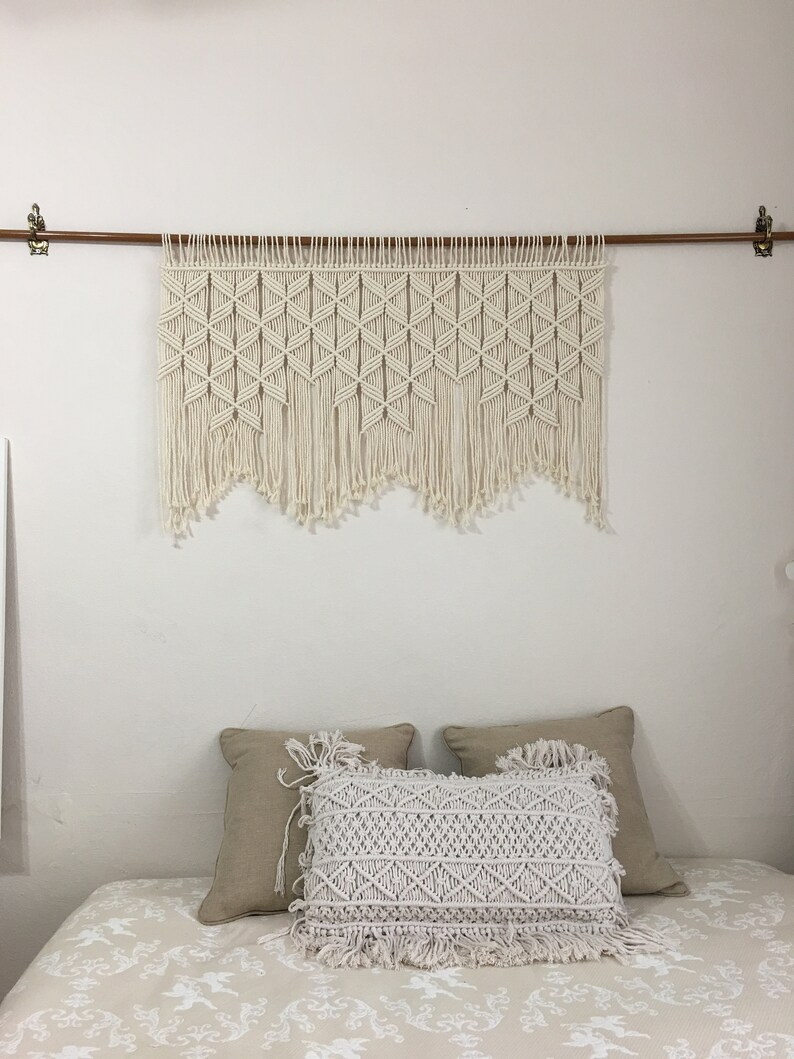 Macrame Headboard Geometric Wall Art Decoration Large Wall Etsy UK