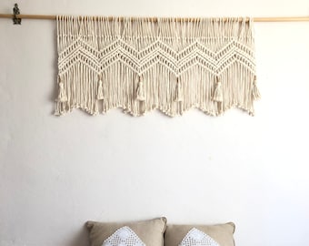 Makramee Volant, Boho Quasten Vorhang