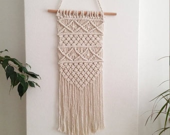 Small Macrame Wall Hanging, nursery decor, over crib art