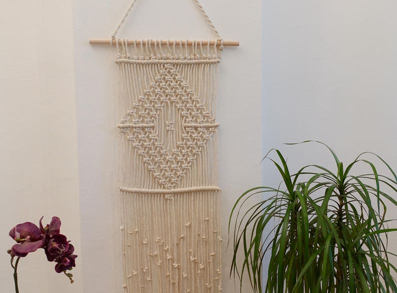 New home gift, Boho macrame decor, wall hanging tapestry image 1