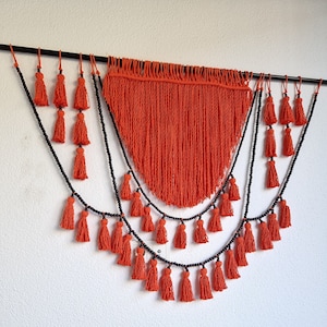 Tassel Nursery Wall Hanging: Boho Kids Room Decor (40 inches)