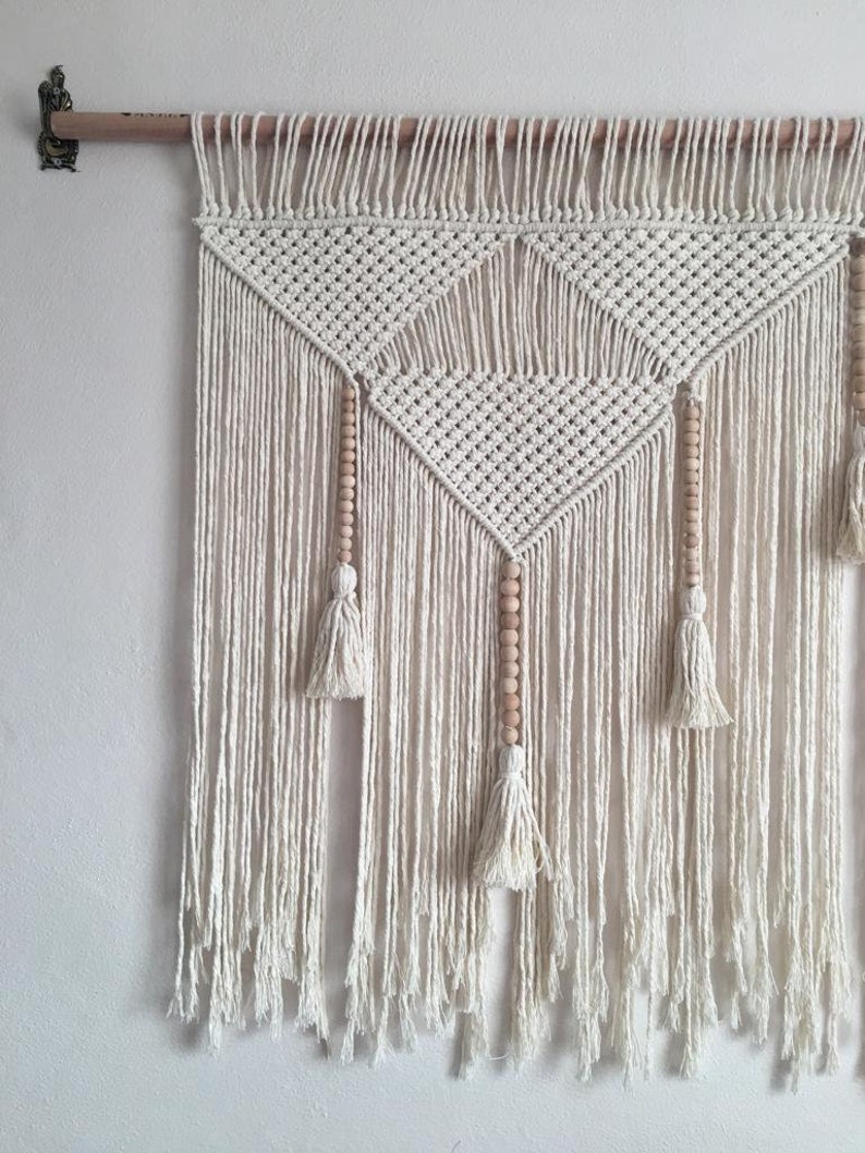 macrame wall hanging large, headboard wall art image 7