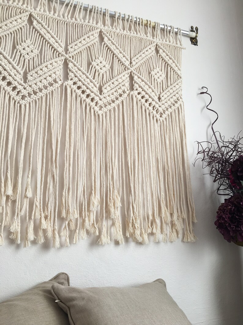 Faux Headboard Macrame Wall Hanging Home Decor Tapestry Etsy UK