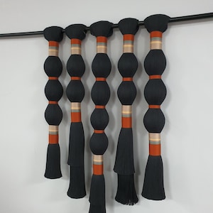 black Wall hanging woven home decor macrame minimalist