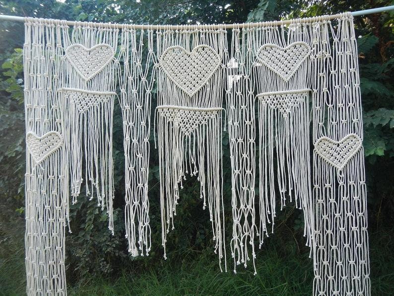 Macrame Arch Boho Wedding Backdrop Large Wall Hanging Event Etsy