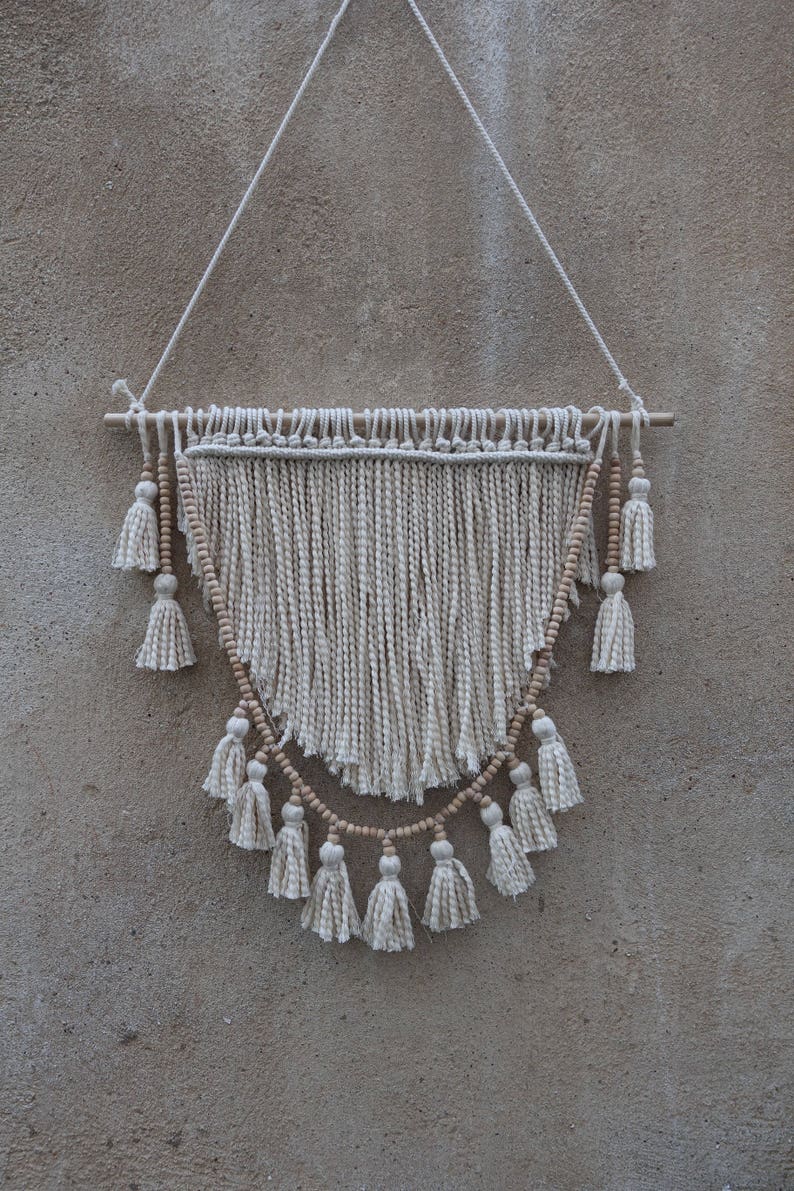Tassel Wall Hanging Macrame Wall Hanging Nursery Decor Boho Etsy