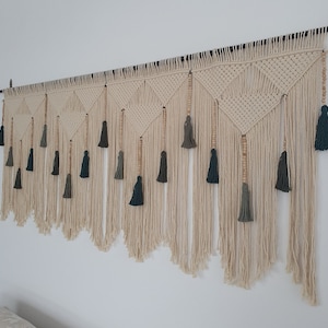 wall decor macrame hanging bedroom tapestry nature inspired decor sage, olive green, emerald boho over bed art