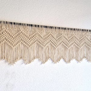macrame valance short window treatment kitchen curtain