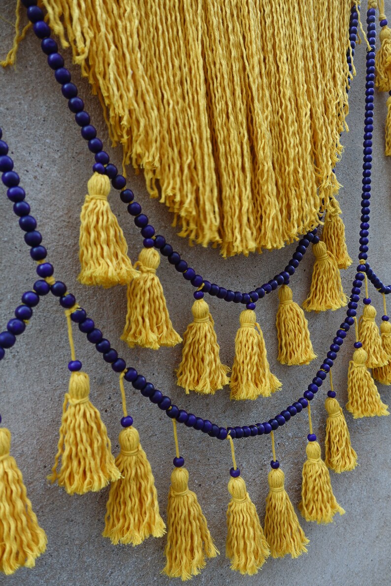 Tassel Wall Decorations Bead Garland Tassels Hanging Etsy