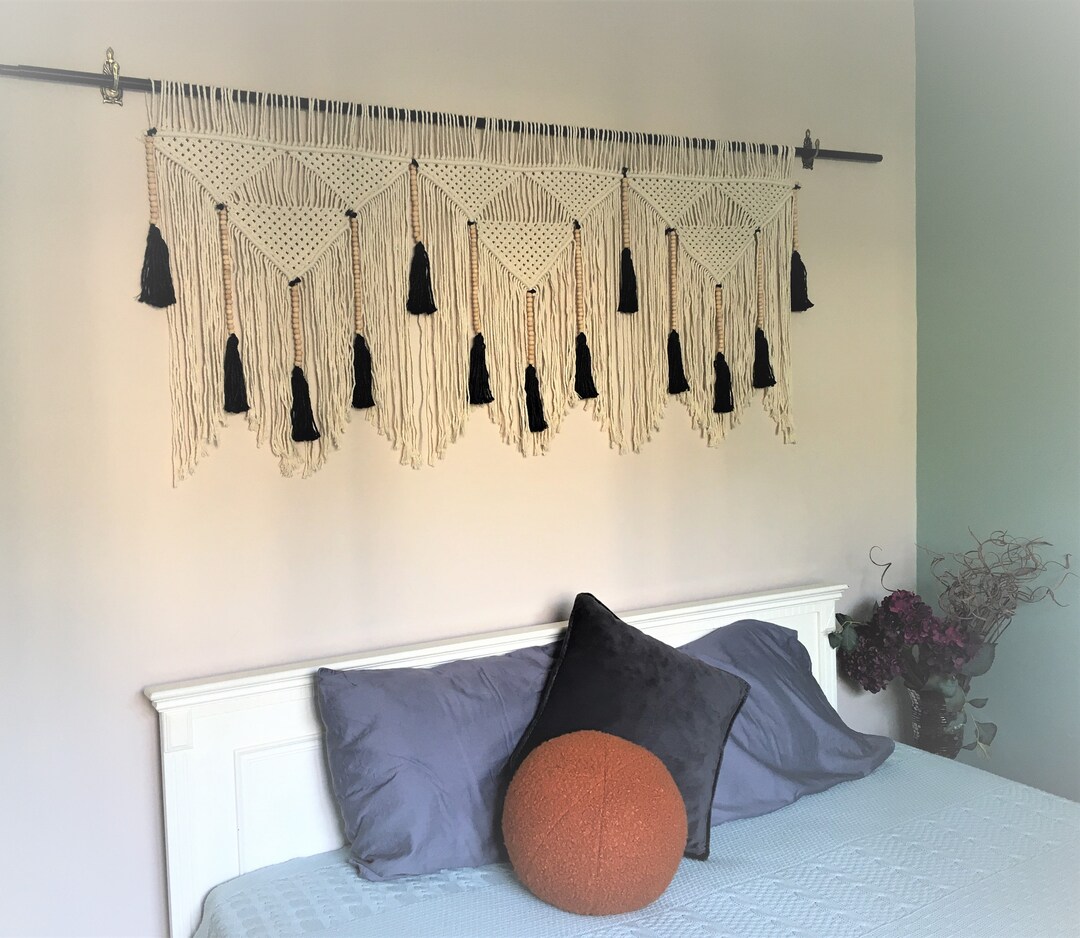 Macrame Large Wall Hanging, Boho Headboard King, Bedroom Decor Etsy