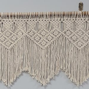 Macrame Valance, window curtain, large wall hanging