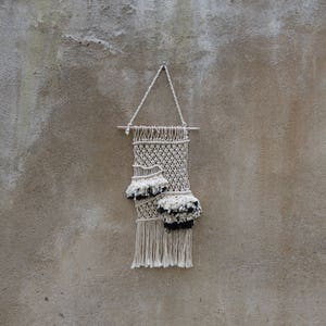 home decor wall hanging, woven tapestry, Wall Knot fiber art