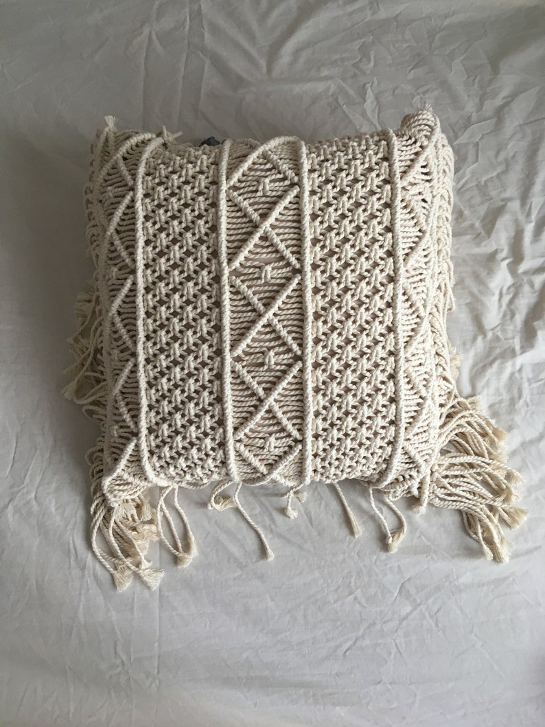 Macrame Pillow Case Macrame Pillow Cover Etsy UK