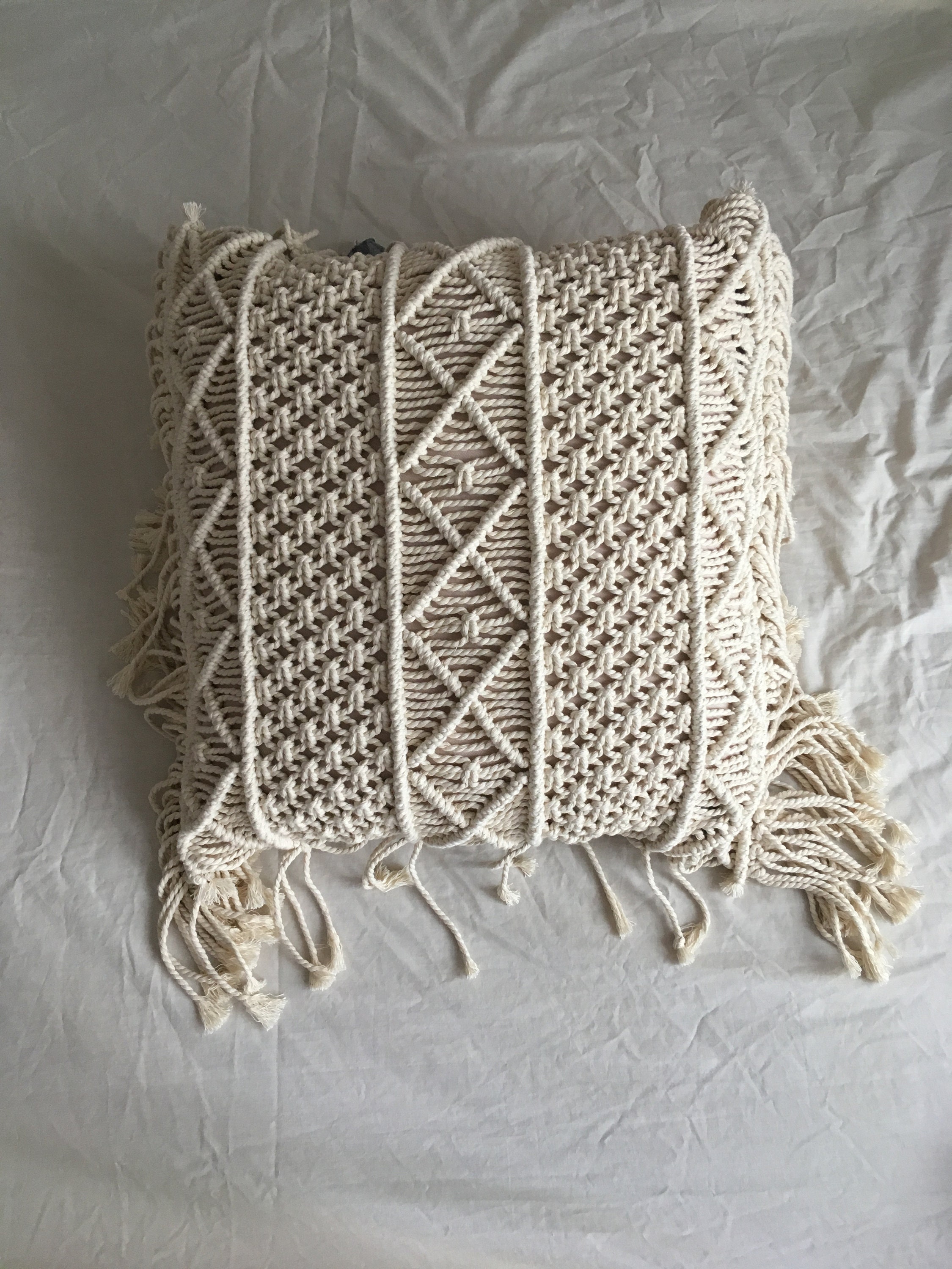 Macrame Pillow Case Macrame Pillow cover Etsy