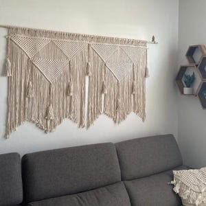 Large macrame wall hanging, boho wall decor