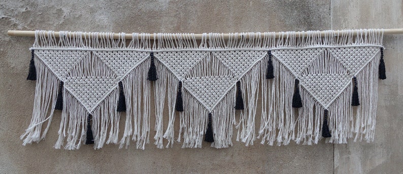 Macrame Valance for Window, Kitchen Valance - Etsy