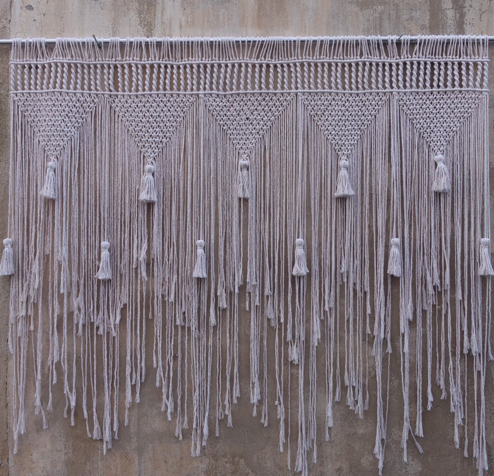 Large Macrame Wall Hanging Headboard Bohemian Home Decor Etsy