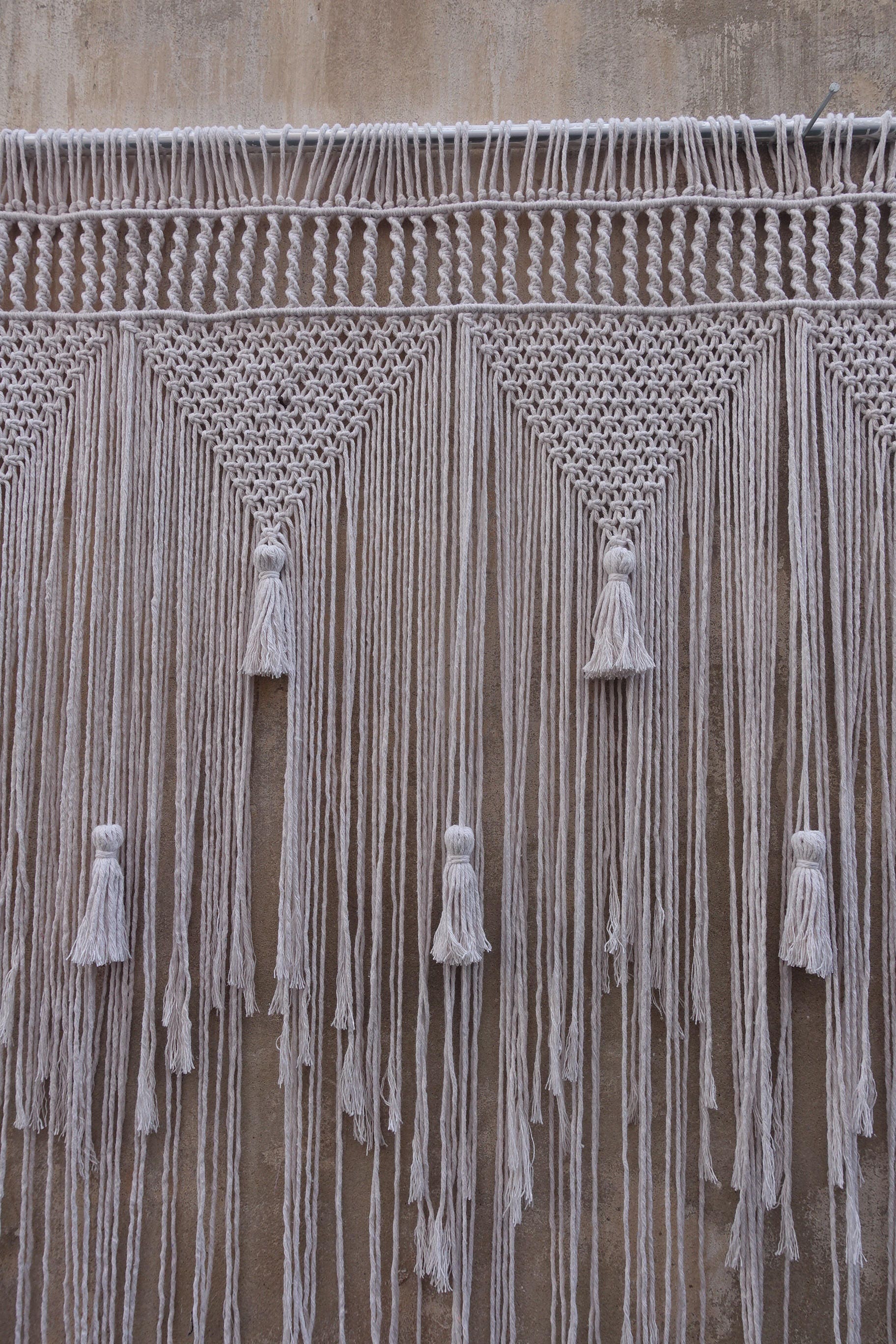 Large Macrame Wall Hanging Headboard Bohemian Home Decor Etsy