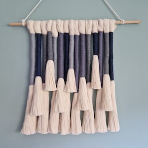 Macrame Wall Hanging: Small Multi-Color Tassels, Home Decor