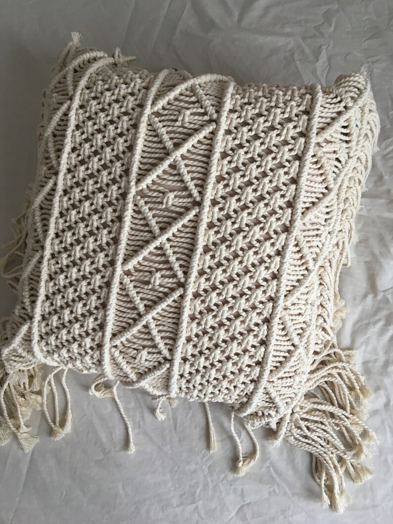 Macrame Pillow Case Macrame Pillow Cover Etsy