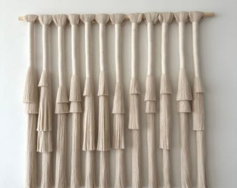 Arte mural de fibra: decoración para la sala de estar