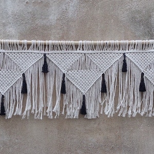 macrame wall hanging, boho headboard, dorm decor
