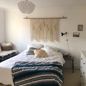 Macramé décoration murale bohème grande tenture murale image 3